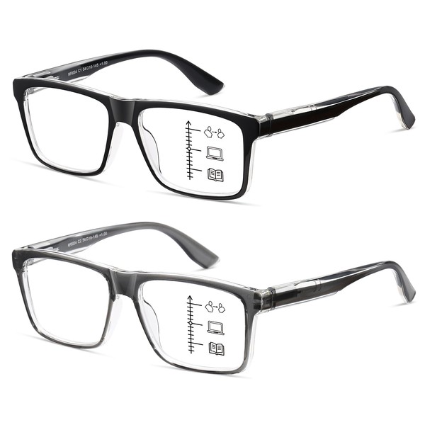Ricafirla Progressive Multifocal Reading Glasses Men Women Multifocus Transition Trifocal