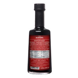 Mantova Aged Balsamic Vinegar of Modena, IGP, Perfect for Salad Dressing, Vinaigrette, Marinades, Desserts and Cocktails, 8.5 oz.