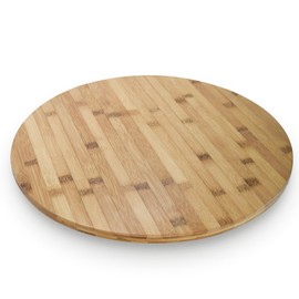 Bamboo Lazy Susan Spinning Turntable for Kitchen Storage and Table (21 inch)