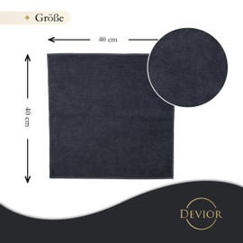 Devior Microfibre Cloths 40 x 40 cm Set of 10 Anthracite Car Cleaning Cloths Streak-Free Cleaning Cloths Absorbent Microfibre Cloth Cleaning Cloths Kitchen Window Cloth High Gloss Lint Free Dust