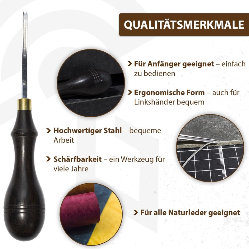 Edge Beveler 0.6 mm - 2.25 mm - Leather Edge