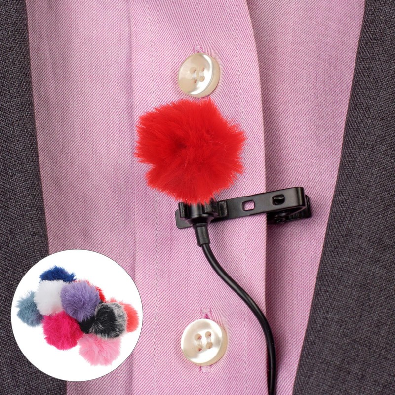HEMOTON Windscreen for Lavalier Microphone, Pack of 10 Furry Windshield,