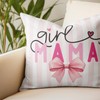 M-Qizi Coquette Pink Bow Girl Mama Pillow Covers 18x18, Mama