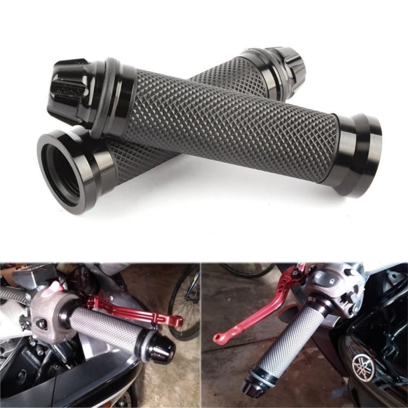 Motorcycle Grip Left and Right Set Aluminum Bar End 0.9