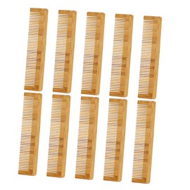 FRCOLOR 10pcs Wide Toothed Detangle Comb Dandruff Comb for Women Men Bamboo Hairdressing Set
