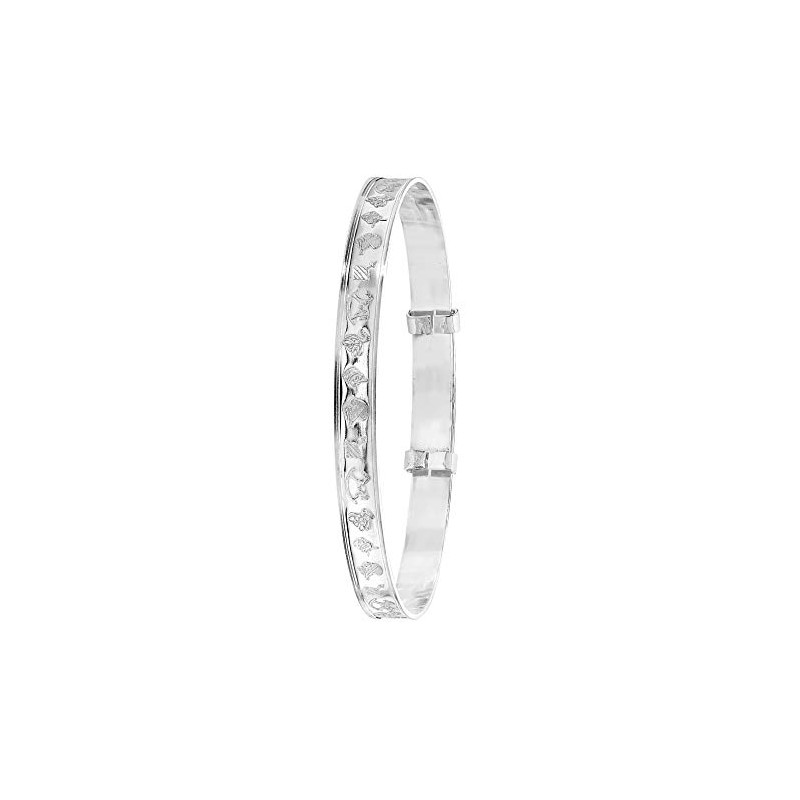 WJS19020 925 Sterling Silver Baby Bangle 4 cm, Metal