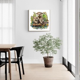 Jigfoxy Wooden Puzzles for Adults, Otter Wooden Jigsaw Puzzles for Adults, Wood Puzzles Adults, Unique Animal Shape Wood Cut Puzzles for Family Friend Puzzle Lovers(S-8.5 * 8.1in-100pcs)