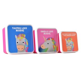 Jolly Awesome - Lunch Boxes - Jolly Awesome Set of 3 Lunch Boxes - Unicorn