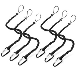 6 Stück Werkzeugsicherung Lanyard für Arbeiten in der Höhe, Werkzeug Fallschutz, Werkzeugleine mit Karabinerhaken, Werkzeug Absturzsicherung, Ausziehbare Sicherheitsleine, Werkzeug-Schlüsselband