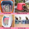 Bokon 25 Pcs Disposable Litter Boxes for Cats Plastic Cat