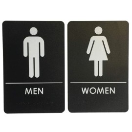Rock Ridge Restroom Signs ADA Compliant for Offices and Restaurants Men's and Women's