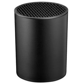 5.5” Steak Knife Block Holder without Knives - Kitchen Steak Knife Storage Block Stand only - Space Saver Large Volume Steak Knives Organizer, Detachable for Easy Cleaning - Black