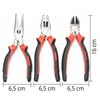 Retoo 3-Piece Pliers Set with Side Cutters, Combination Pliers and