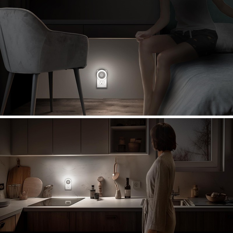 Briignite Motion Sensor Night Light, [2 Pack] Night Lights Plug