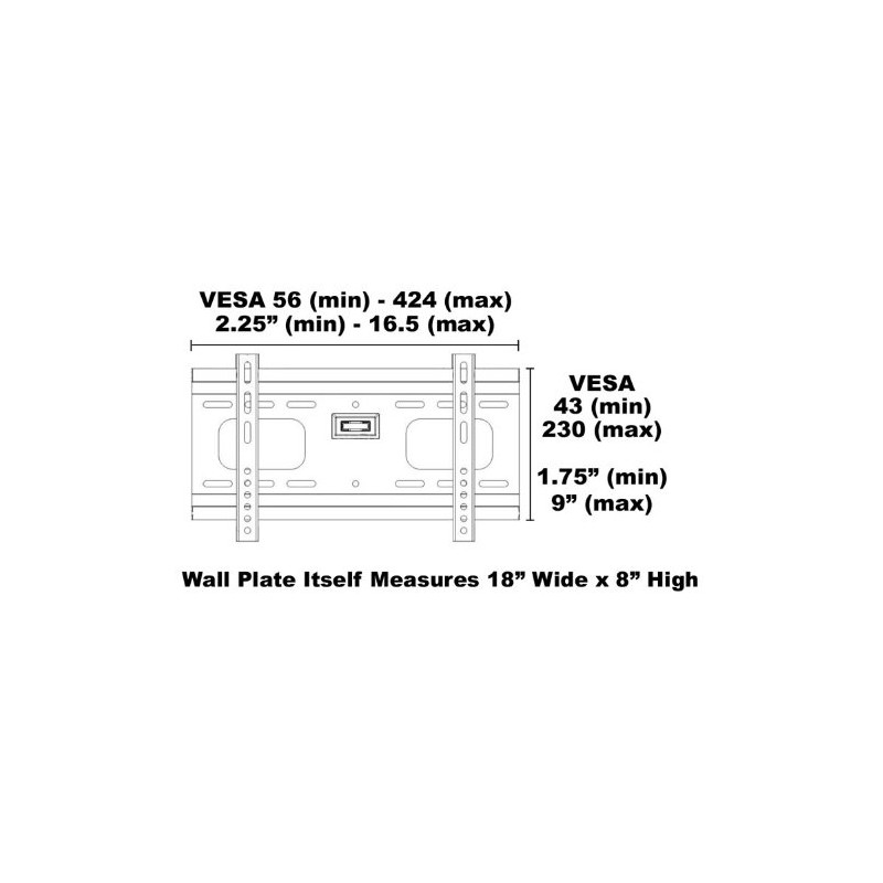 Black Adjustable Tilt/Tilting Wall Mount Bracket for Vizio D40u-D1 40"