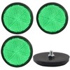 Unlorspy 4 Pcs Green Round Reflectors 58mm/2.28 Inch Plastic Universal