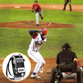 Flutesan 2 Unidades de Contador de Doble Tono Negro para Contador de puntuación de Clic, Contador Digital, Contador de lanzamientos de béisbol para Evitar violar Las Reglas de la Liga