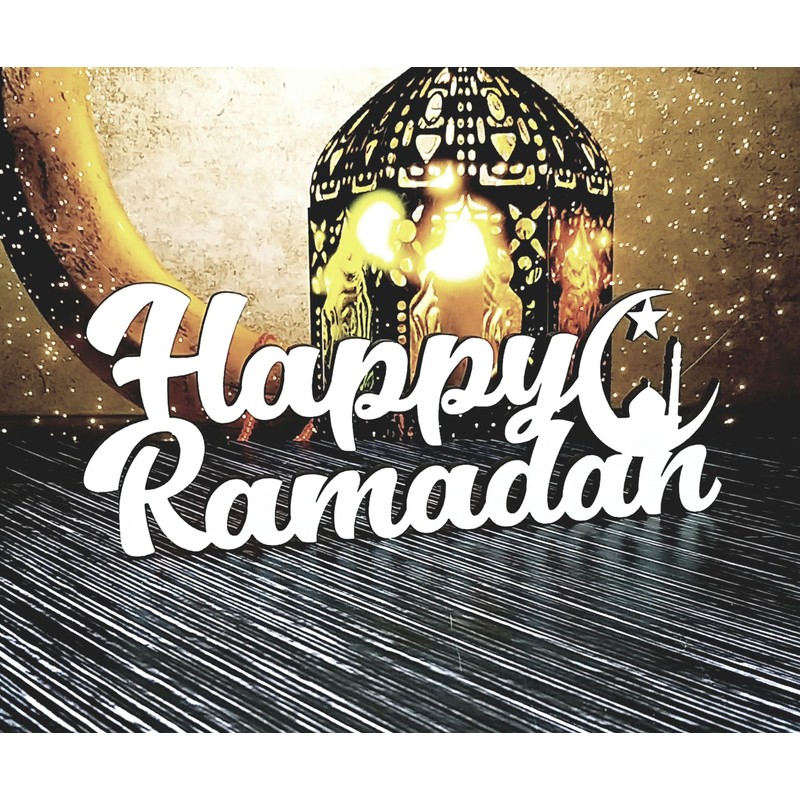 Melis Deko-Schriftzug - Happy Ramadan – Schild aus Holz in