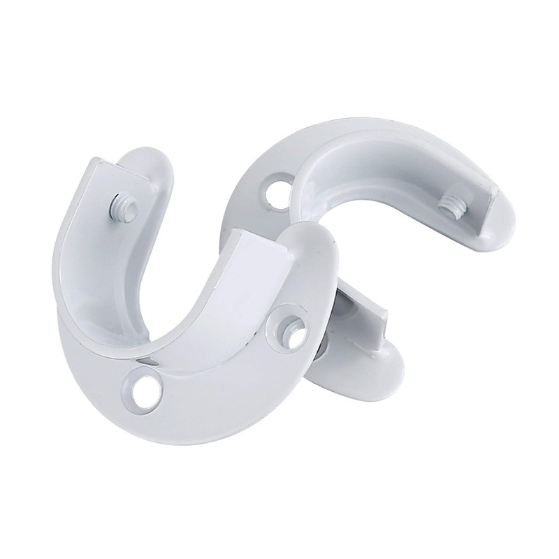 U Shape Shower Rod Holder 4pcs Curtain Rod Bracket Stainless