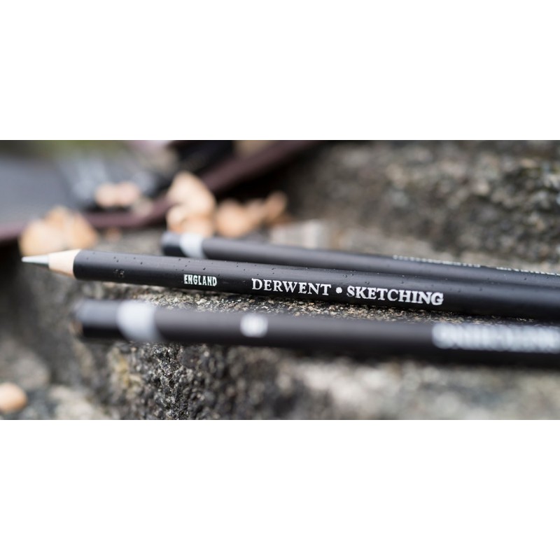 Derwent Colored Pencils, Sketching Pencils, Set of 6, in Metal