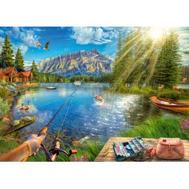 Ravensburger Life at The Lake Puzzle - 1000 Piece Jigsaw for Kids and Adults | Handcrafted in Germany | Perfect Interlocking Fit | Vibrant, Glare-Free Imagery