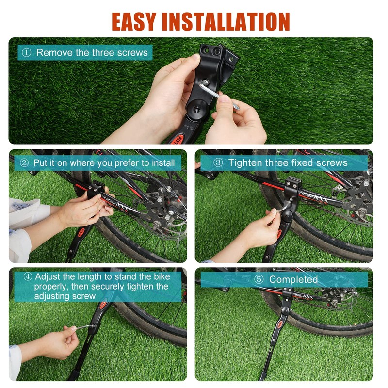 FITTOO Bike Kickstand, Light Weight (280grams), Adjustable Bicycle Side Stand