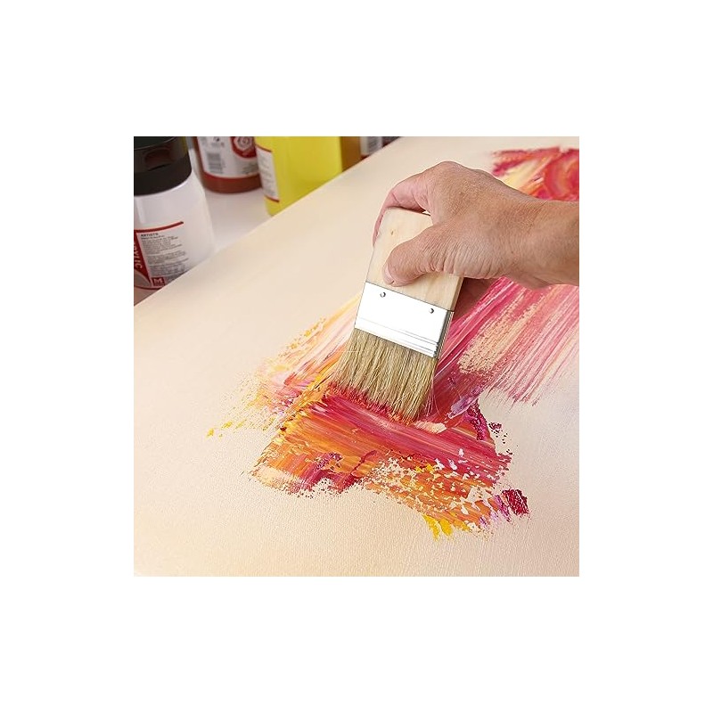 PAINTERSISTERS® Paddle Surface Brush, 10 cm Wide, Bristle Brush, Primer