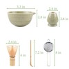 5pcs Japanese Matcha Whisk Set,Matcha Bowl with Spout,Tea Spoon,Ceramic Whisk