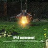 Solar Lantern Waterproof Hanging Light Outdoor Iron Art Hollow LED