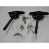 Truck Cap Cover Shell Topper Window T-Handle Lock Kits/Black/Twin Pack