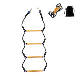 Maixy 4 Step Boat Rope Ladder, Heavy Duty Load Capacity 440 lbs Rope, Rigid Resin Step, Outdoor Ladder for Inflatable Boat, Fishing Boat, Kayak, Motorboat, Canoeing