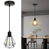 HiBay Pendant Light Height Adjustable, Black Ceiling Lights E27 Metal