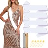White 5pcs Sash, 2 Gold Pens + 2 Silver Pens,
