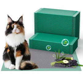 Gardner Pet Cat Pads Refills for Litter Box 20Counts, 16.9"x11.4" Odor Control Unscented Cat Pee Pads, Cat Liiter Pads with Activated Carbon for Breeze Litter System(Green)