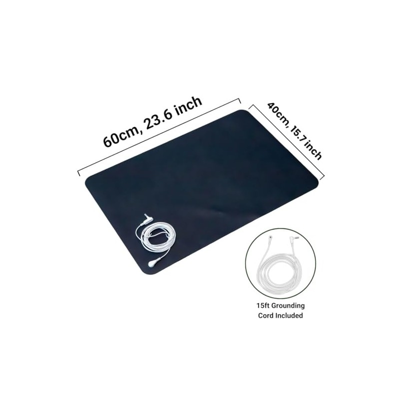 Zengrounded Grounding Mat, 15 ft Grounding Cord, Earthing Therapy Foot