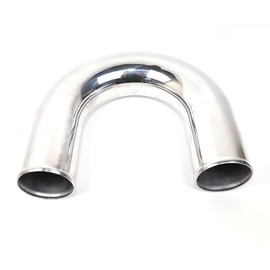 LTI Universal 3.5 inch Outside Diameter 180 Degree Elbow Aluminum Pipe Polished (3.5" 180 Degree)