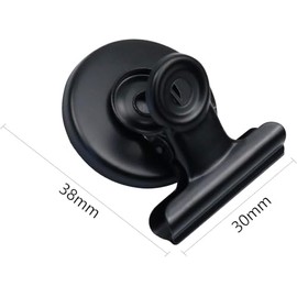 50 unidades de clips magnéticos resistentes, clips magnéticos negros para nevera, imanes para refrigerador, clip magnético fuerte, imanes sin rayones 