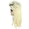 Yuehong Lange Lockige Blonde Mullet 70s80s Perücke Heavy Metal Disco