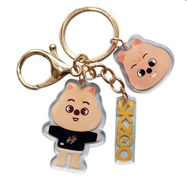 SXTQFDC Kpop Merchandise,Skzoo Keychain Felix Hyunjin Bag Ornaments Accessories Key Ring