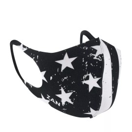Zan® Lightweight Face Mask 2-Pack Black & White Flag Black