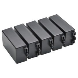 Heyiarbeit 5Pcs 2.56"x1.50"x0.87" ABS Black Dustproof Electronic Junction Box Enclosure Project Box With Ear For Electronic Projects