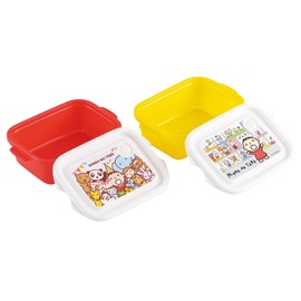 Skater FCN2WAG-A Sealing Container, 16.9 fl oz (500 ml), 2P, Antibacterial Storage Container, Everyone's Taabo, Side Dish Container, Made in Japan