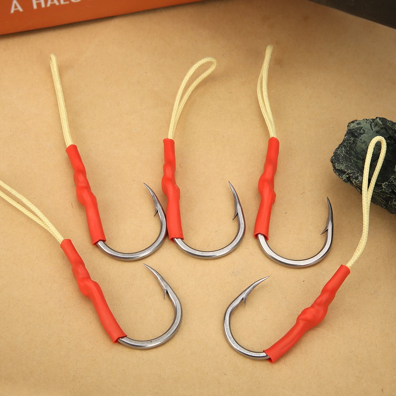 5Pcs Stainless Steel Strength Sharp Fish Hooks with Barb Lure