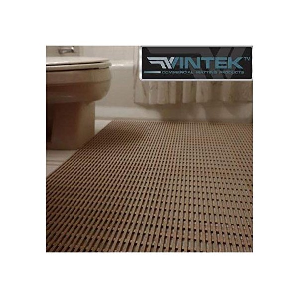 VinAir Pool, Locker Room, Shower, Patio or House and Office Entrance Water draining Floor mat by VinTek (3x4, Tan)
