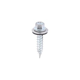 TIMCO - Slash Point Screws - Hex - For Timber - Zinc - with EPDM Washer (Size 6.3 x 32-100 Pieces)