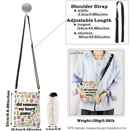AKTAP Board Game Gift Did Someone Say Board Games Crossbody Bag for Board Game Lovers Gifts Board Game Travel Bag (CB, Board Games2 CB-HT)