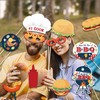25 Pc Burger BBQ Photo Booth Props, Burger Themed Decoration