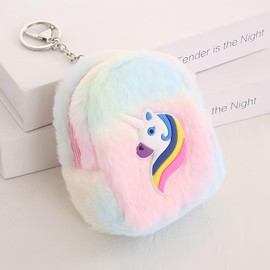 Unicorn Coin Bag, Coin Purse, Mini Purse Mini Cute Purses Small Cartoon Coin Bag Funny Zipper Cosmetic Bag Headphone Purse Small Items Bags for Women Purse