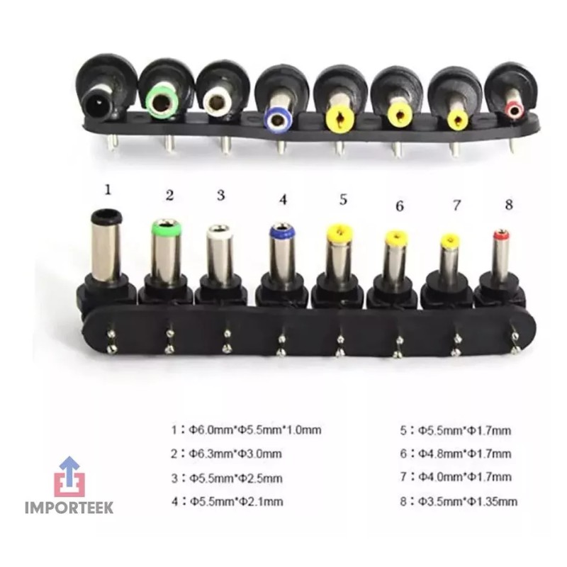 Importeek 3pz Cargador Adaptador Laptop Universal Puntas Voltaje