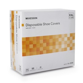 McKesson Shoe Covers, 2X-Large, Nonskid Sole, Blue, McKesson Brand 16-3558, 2 Count